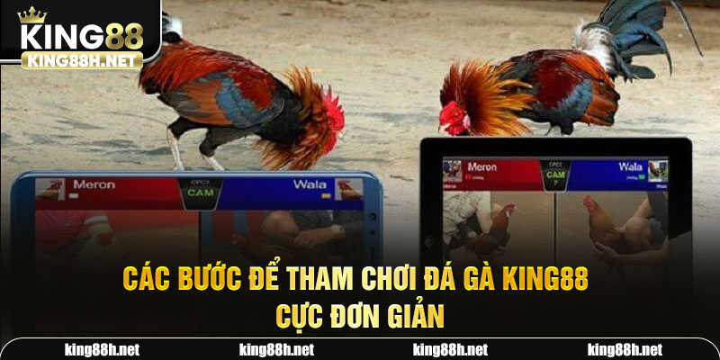 Các bước để tham gia chơi đá gà King88 cực đơn giản