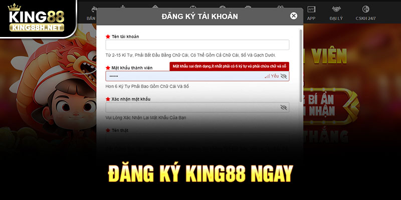 Đăng ký King88 ngay